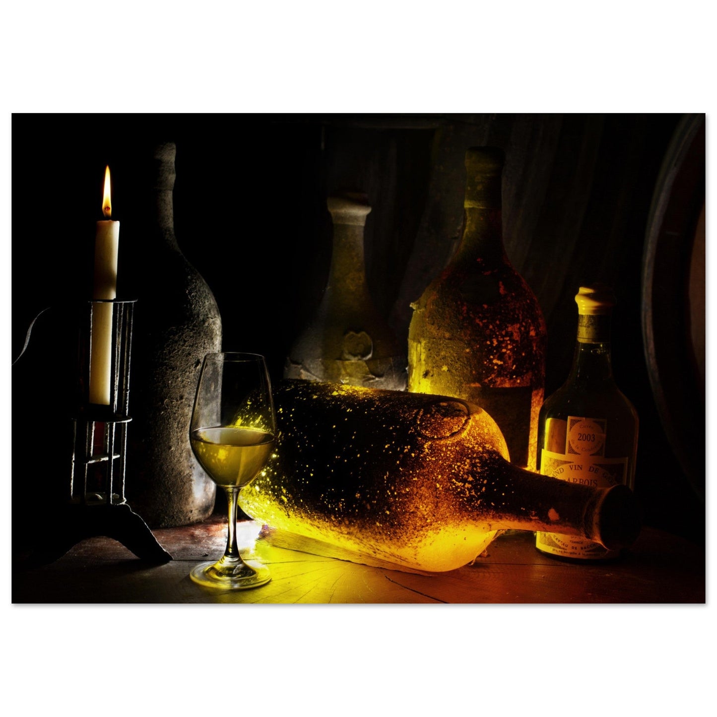 Poster Artistique des Bouteilles de Vin Jaune - Rétro Vinicole - b130479e - e919 - 46af - b253 - 22a358e2e7a7 - LAM du Jura