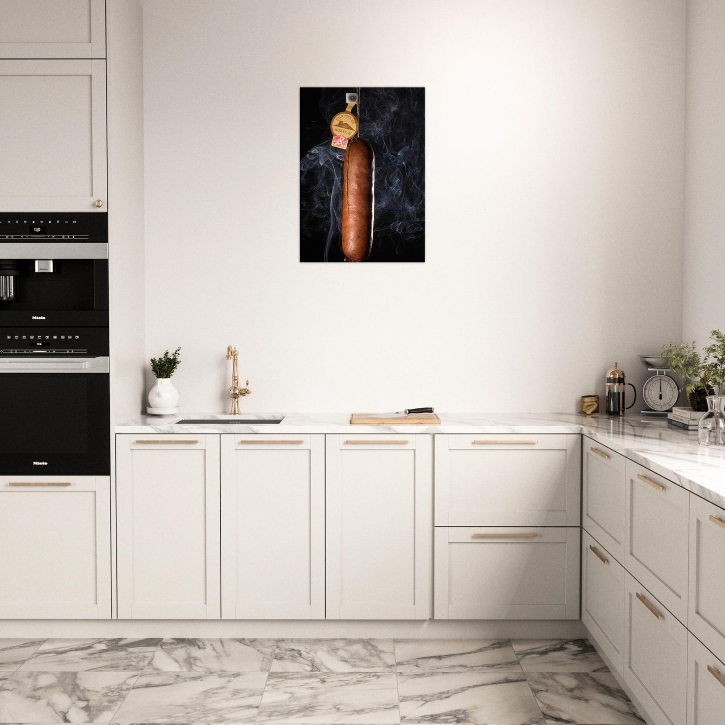 Poster Artistique Saucisse de Morteau - Tradition Fumée - 1f6f614a - f890 - 4582 - b180 - 116f961edb68 - LAM du Jura