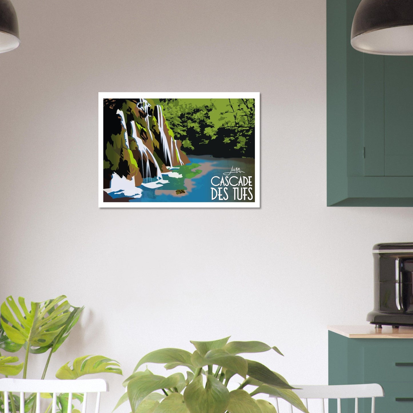Poster Vintage Haut de Gamme - Cascade des Tufs aux Planches - près - Arbois, Jura - 5a0c5567 - b0d7 - 4537 - 874f - d901e1ac5ac1 - LAM du Jura