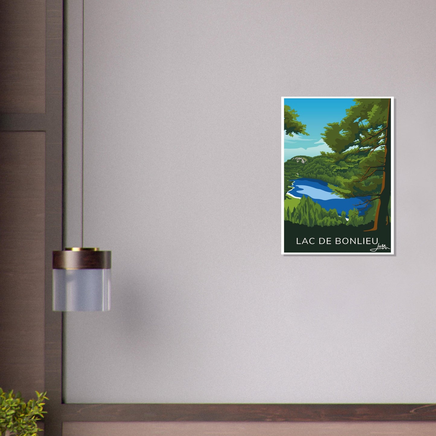 Poster Vintage Haut de Gamme - Lac de Bonlieu, Jura - 859bd0ed - 4958 - 4d4a - b946 - 3db38fa98b1b - LAM du Jura