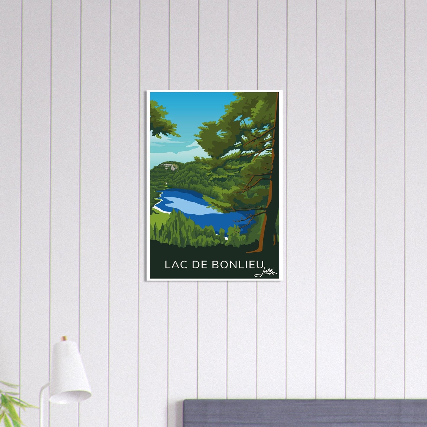 Poster Vintage Haut de Gamme - Lac de Bonlieu, Jura - 09fa3db7 - 1cb7 - 4f91 - 85f4 - 04e9c5e1d529 - LAM du Jura