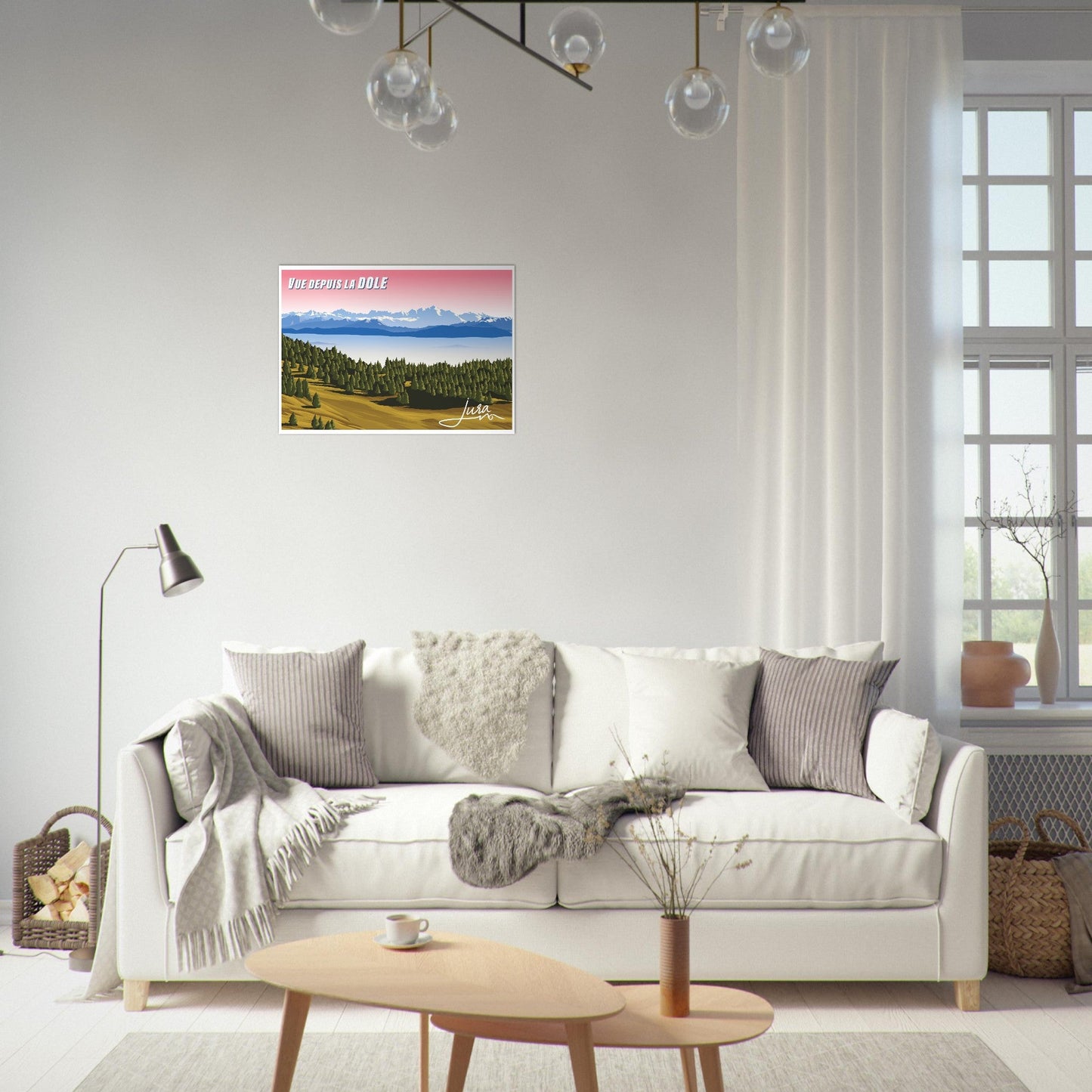 Poster Vintage Haut de Gamme - Vue depuis le Sommet de la Dôle, Suisse - 97cd628c - 9dba - 48b1 - bbc3 - a1756f5ff9f3 - LAM du Jura