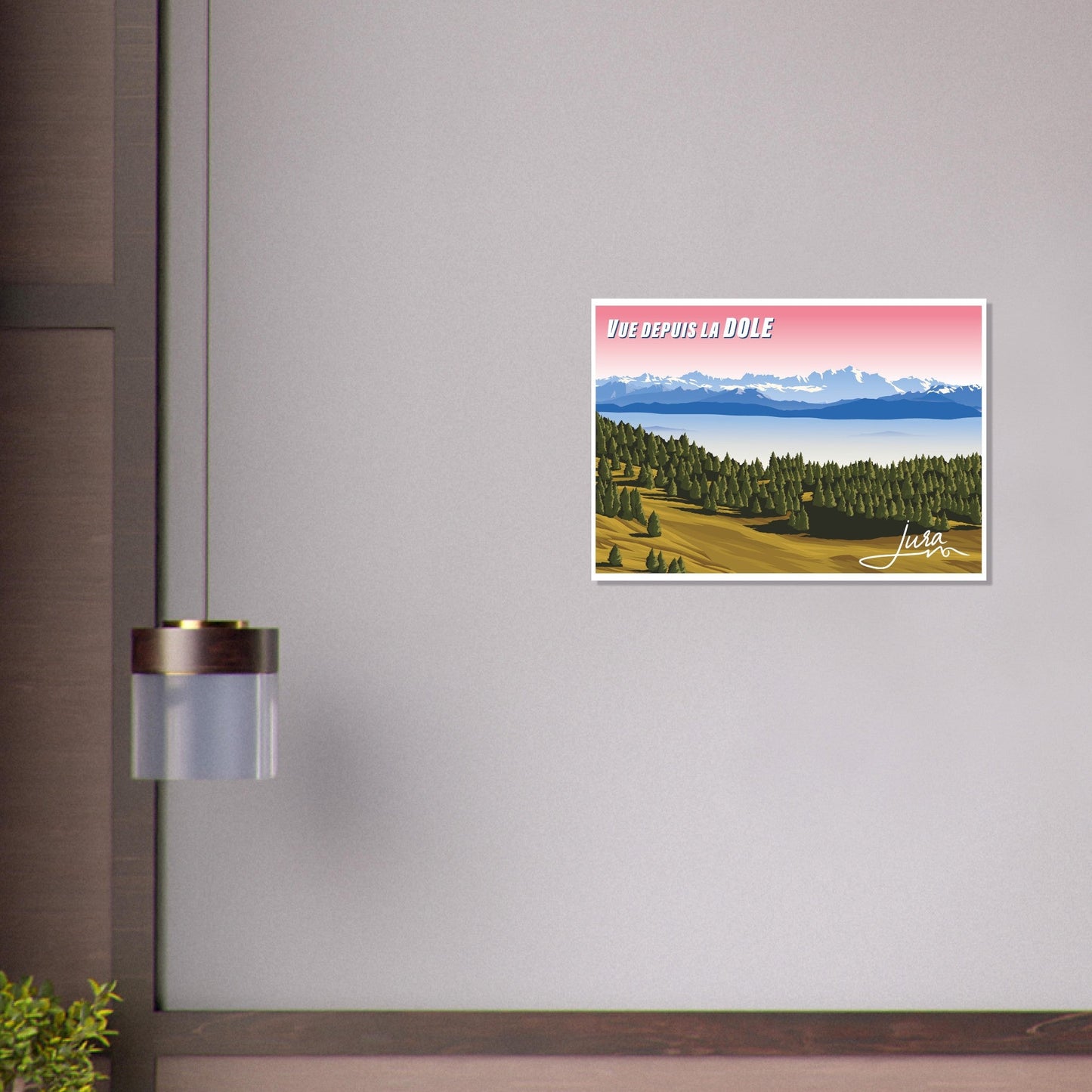 Poster Vintage Haut de Gamme - Vue depuis le Sommet de la Dôle, Suisse - 97cd628c - 9dba - 48b1 - bbc3 - a1756f5ff9f3 - LAM du Jura