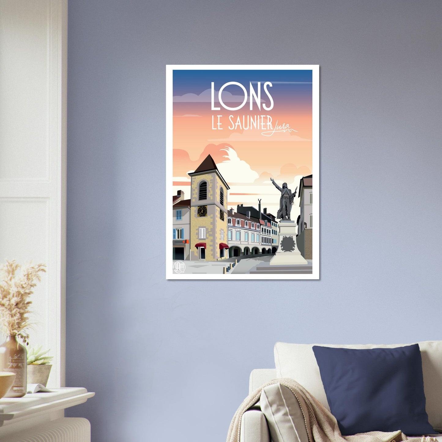 Poster Vintage Haut de Gamme - Vue du Centre - Ville de Lons - le - Saunier - 40e29363 - 5c83 - 41a6 - 8a05 - 6275509ca633 - LAM du Jura