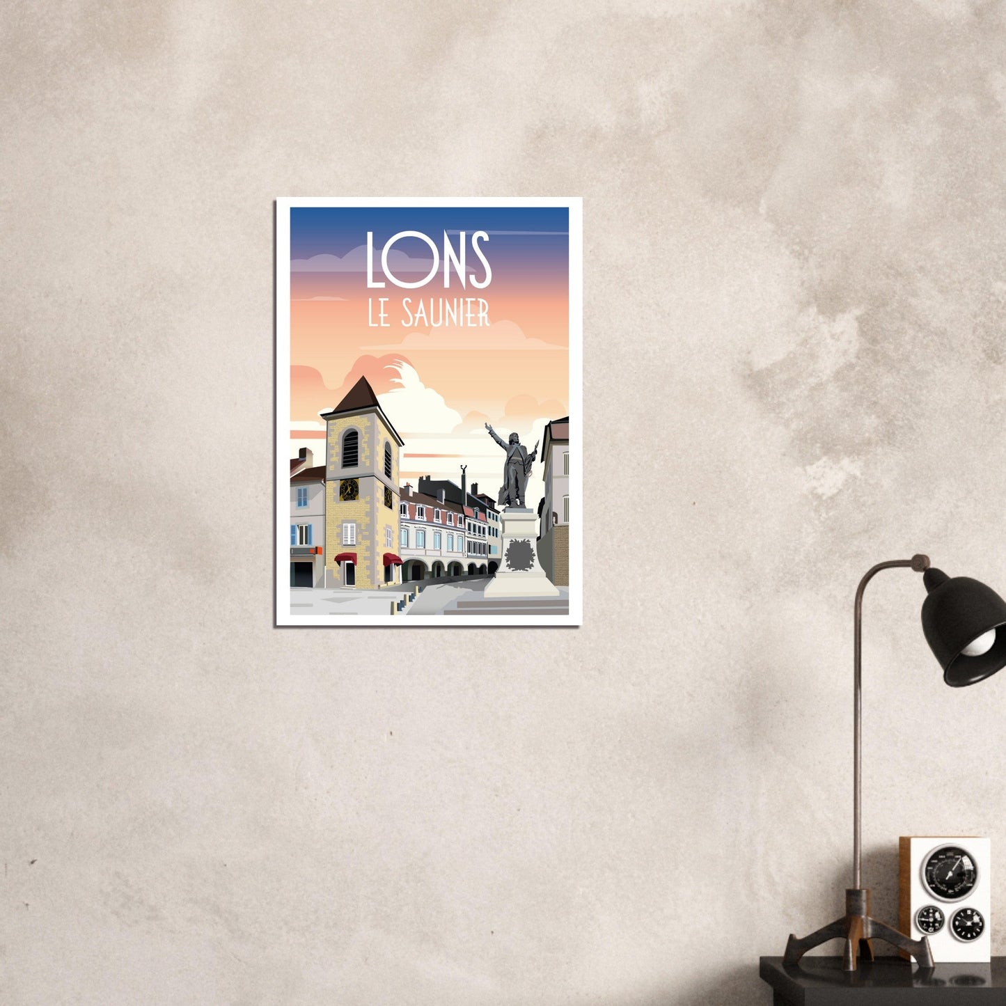 Poster Vintage Haut de Gamme - Vue du Centre - Ville de Lons - le - Saunier - 6071af11 - bcff - 4204 - 9069 - ce9516f0d700 - LAM du Jura