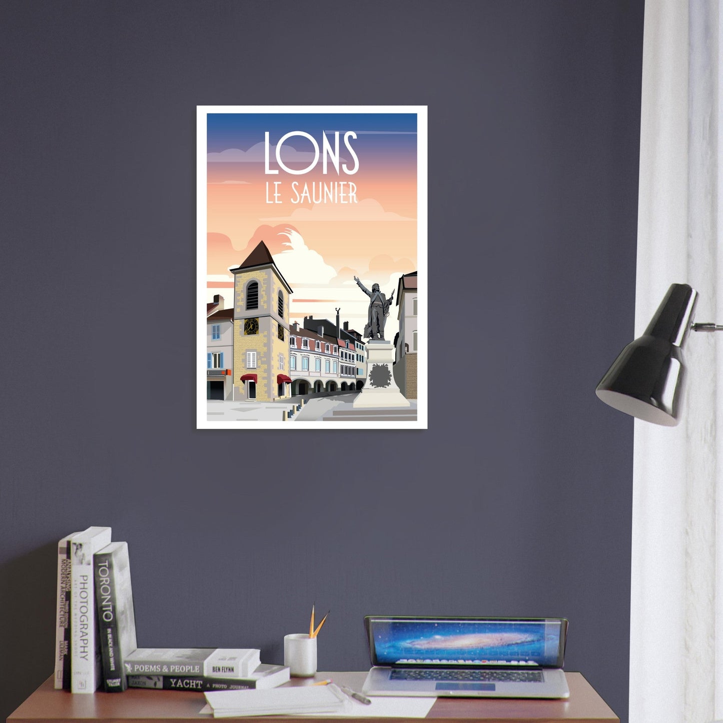 Poster Vintage Haut de Gamme - Vue du Centre - Ville de Lons - le - Saunier - 6071af11 - bcff - 4204 - 9069 - ce9516f0d700 - LAM du Jura