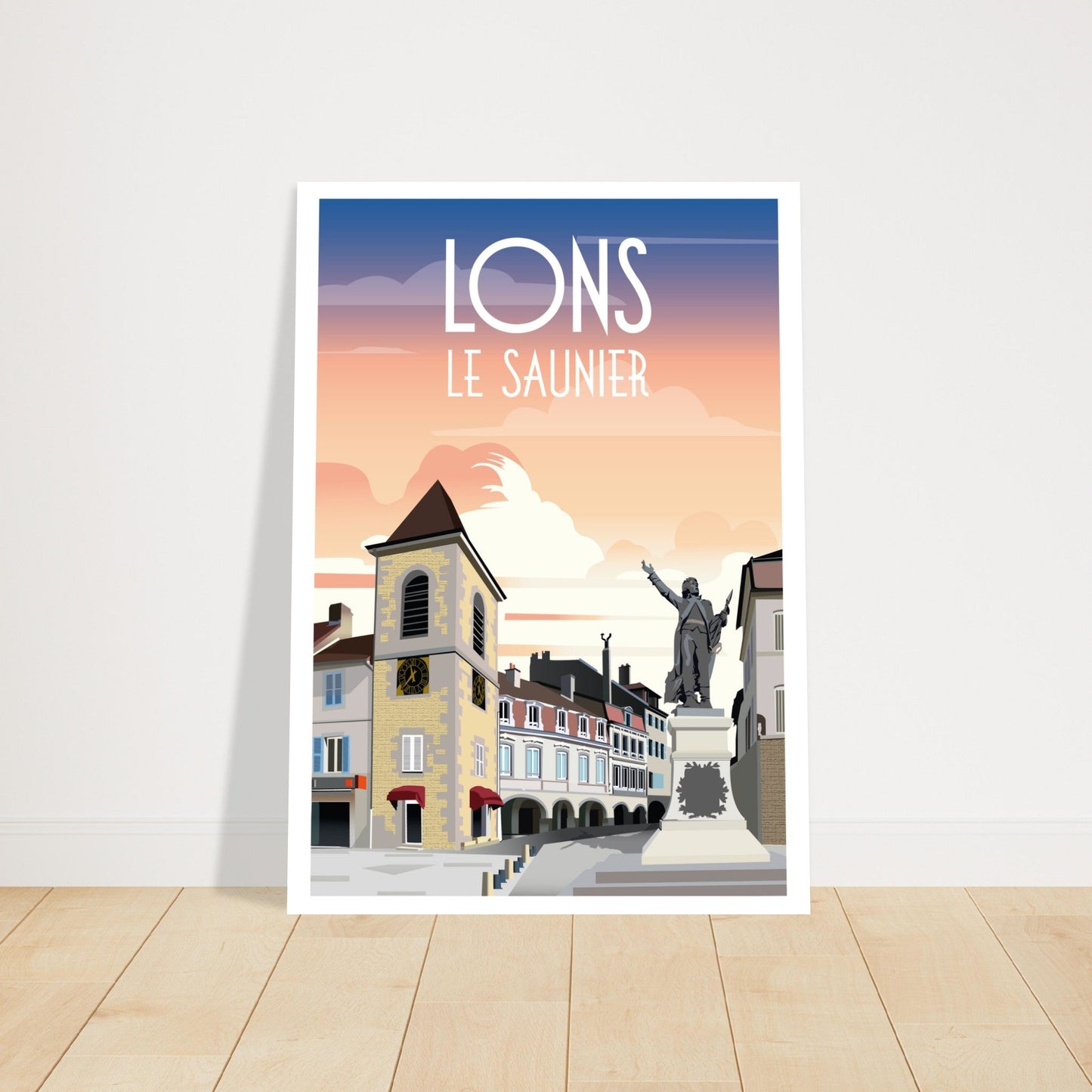 Poster Vintage Haut de Gamme - Vue du Centre - Ville de Lons - le - Saunier - 6071af11 - bcff - 4204 - 9069 - ce9516f0d700 - LAM du Jura