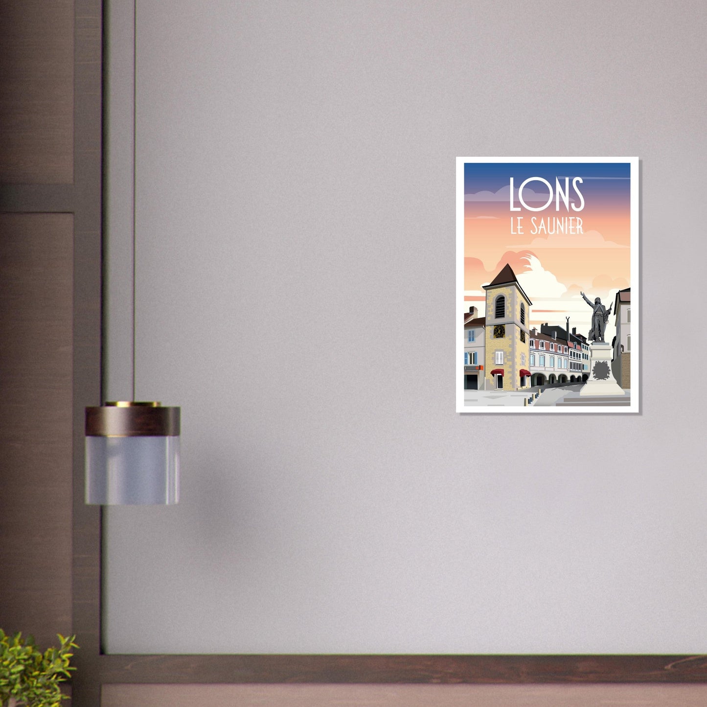 Poster Vintage Haut de Gamme - Vue du Centre - Ville de Lons - le - Saunier - 6071af11 - bcff - 4204 - 9069 - ce9516f0d700 - LAM du Jura