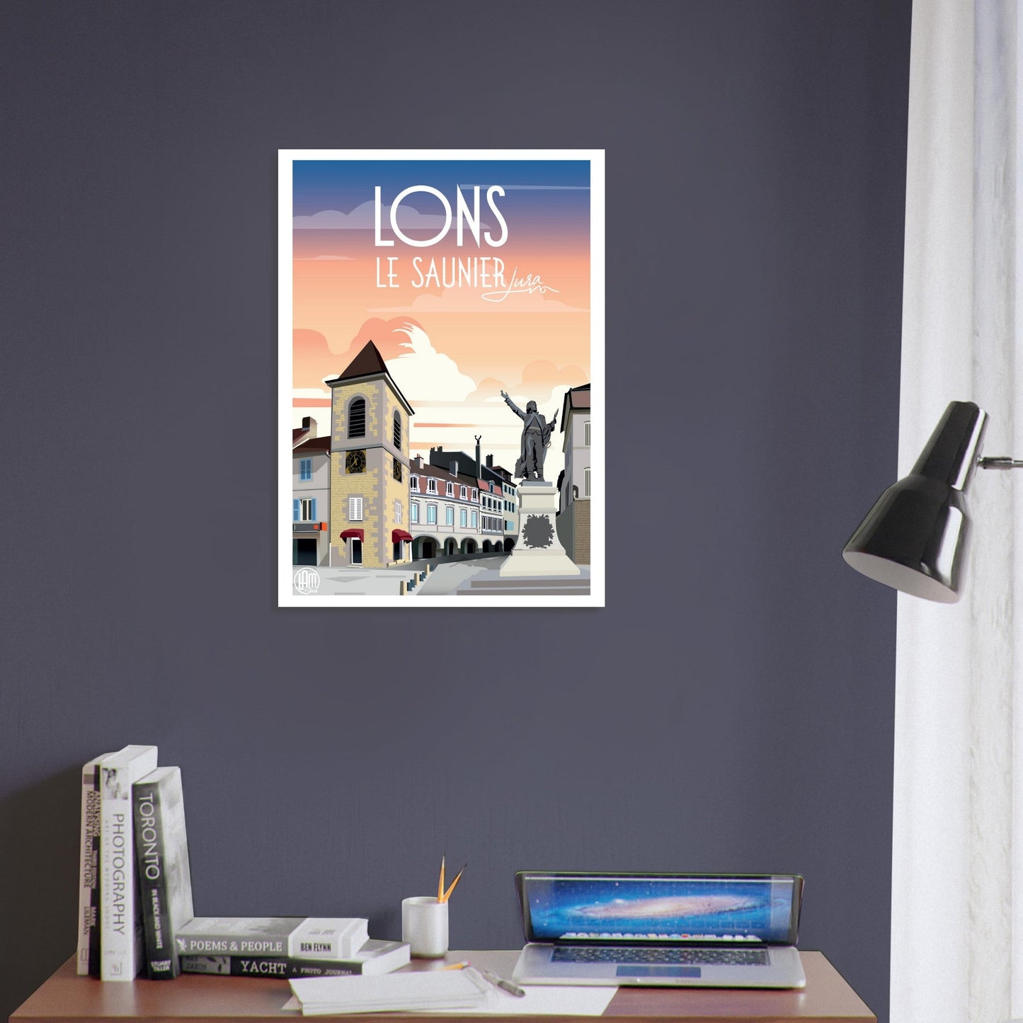 Poster Vintage Haut de Gamme - Vue du Centre - Ville de Lons - le - Saunier - 40e29363 - 5c83 - 41a6 - 8a05 - 6275509ca633 - LAM du Jura