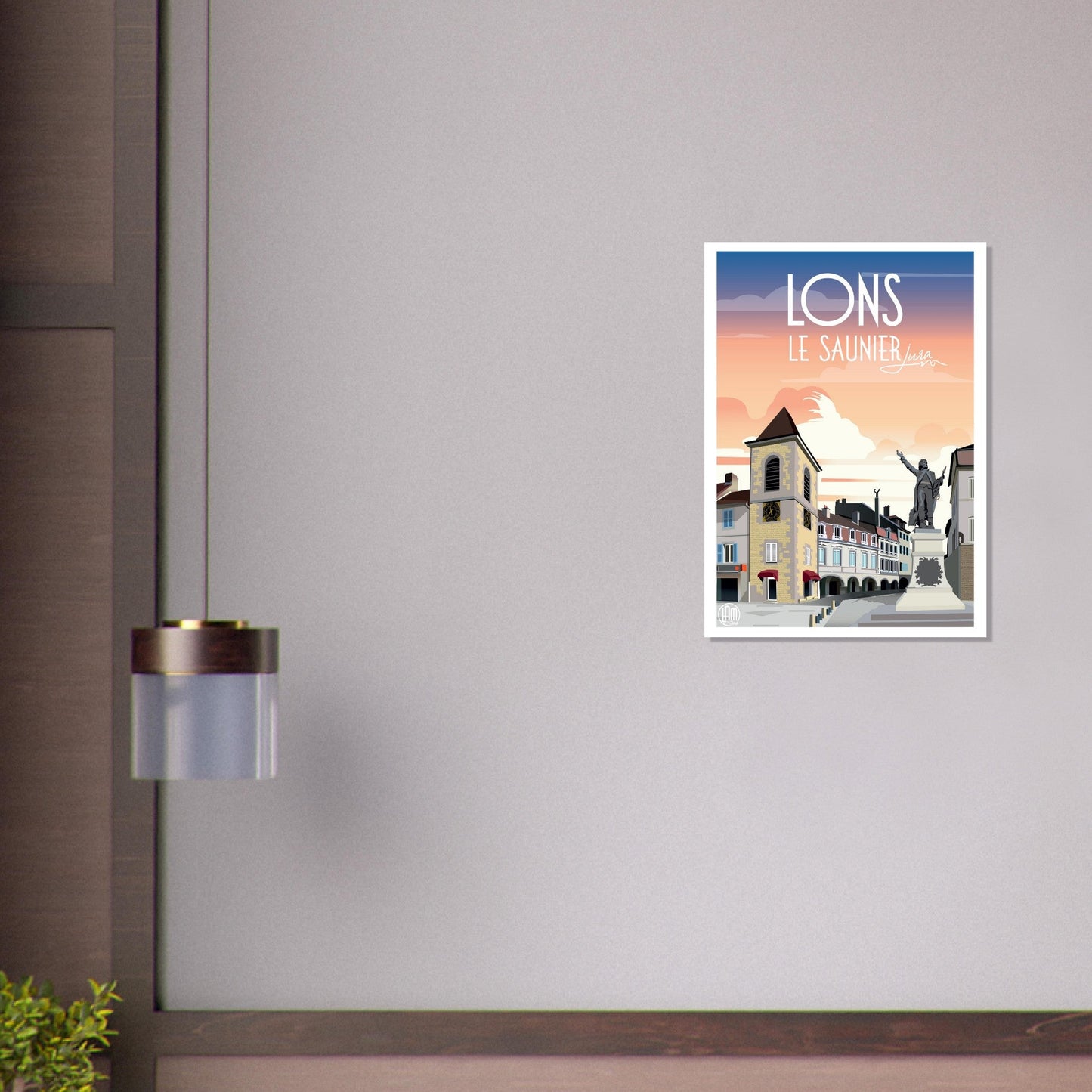 Poster Vintage Haut de Gamme - Vue du Centre - Ville de Lons - le - Saunier - 40e29363 - 5c83 - 41a6 - 8a05 - 6275509ca633 - LAM du Jura