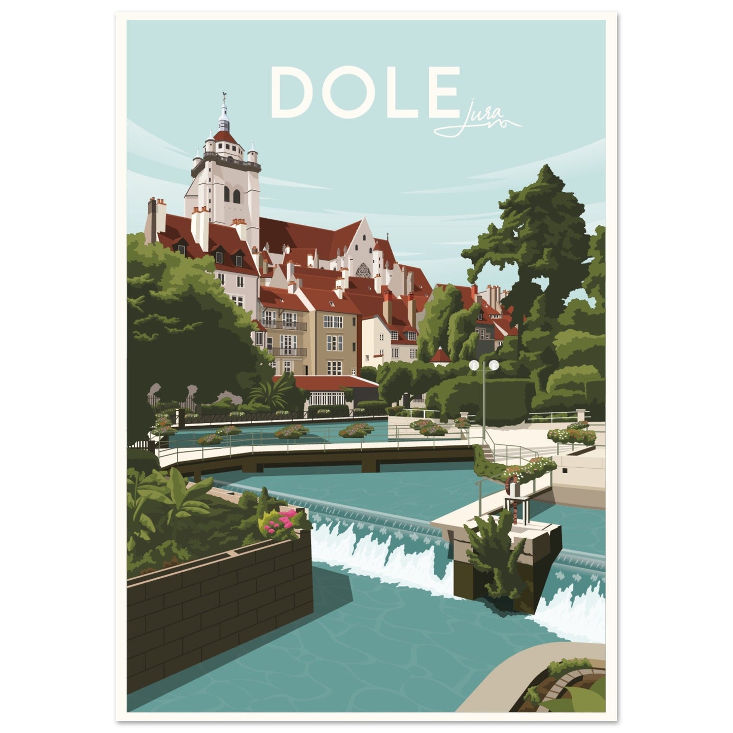 Affiche Vintage de la ville de Dole (Jura) - 1e4328fc - ae3f - 4842 - 849b - a6d51504371d - LAM du Jura