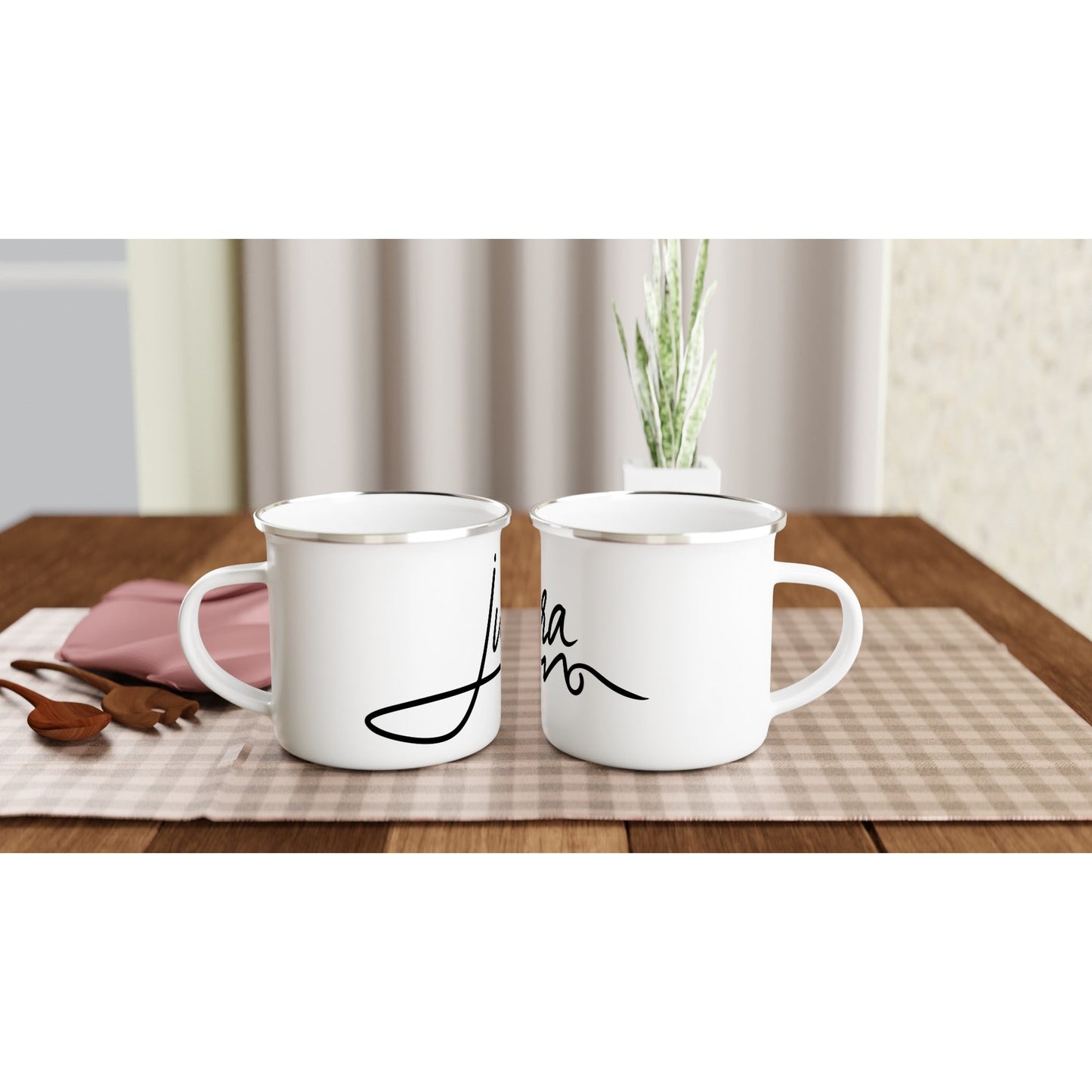 Mug avec écriture "Jura" en émail blanc - 164783b8 - 31bd - 4638 - 86b2 - fd3b3b99f085 - LAM du Jura