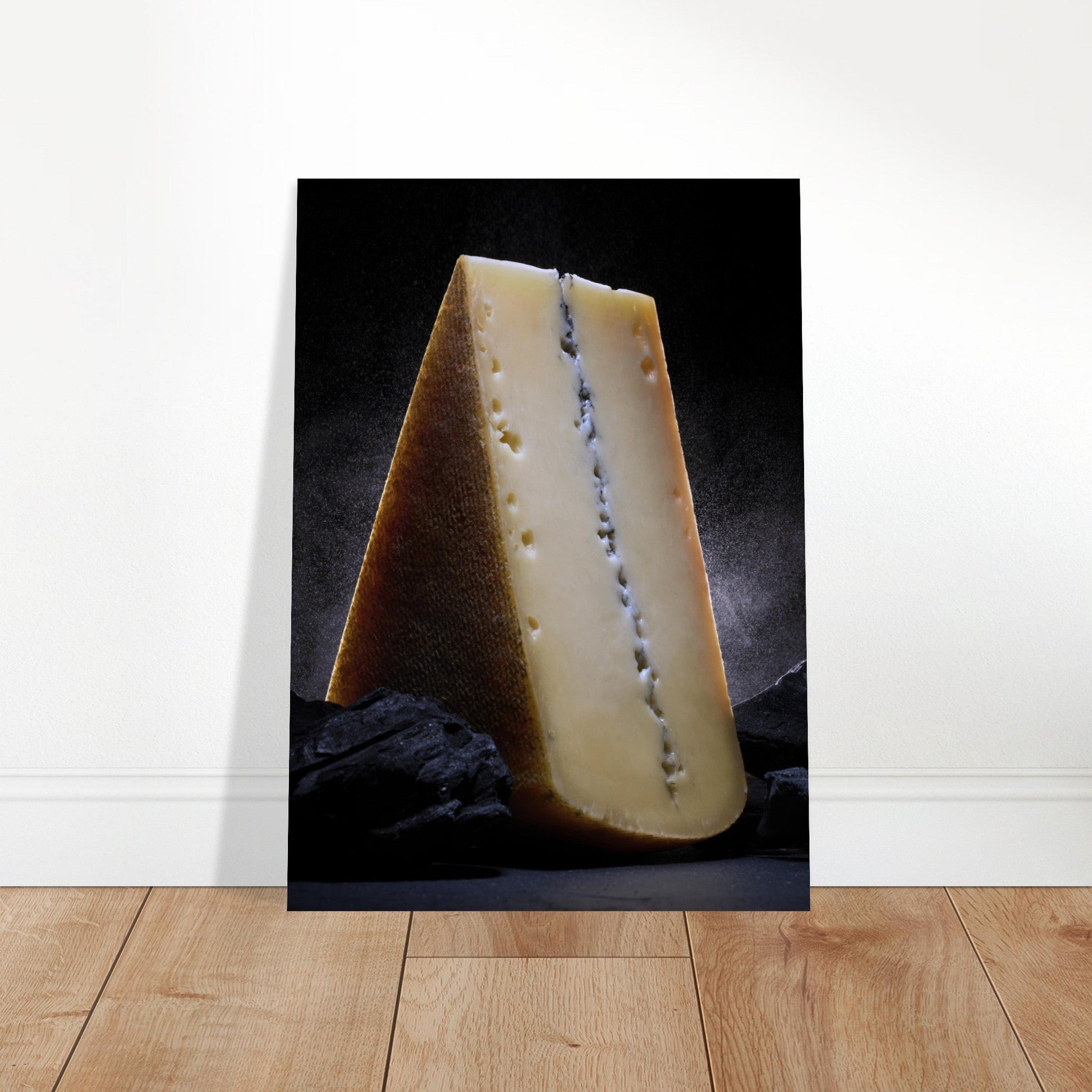 Poster Artistique du Morbier au Décor de Charbon - L'Art du Fromage Contrasté - d8d0e37a - 43e4 - 44fa - 9d8e - b045f1ed3d2d - LAM du Jura