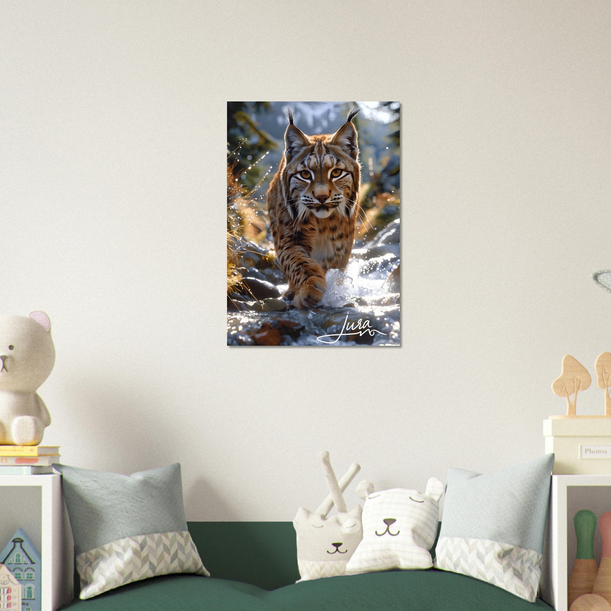 Poster Artistique Lynx dans les Monts du Jura - Sérénité Sauvage - 3b70277f - a30d - 49fd - a77e - 6d705b3e27f9 - LAM du Jura