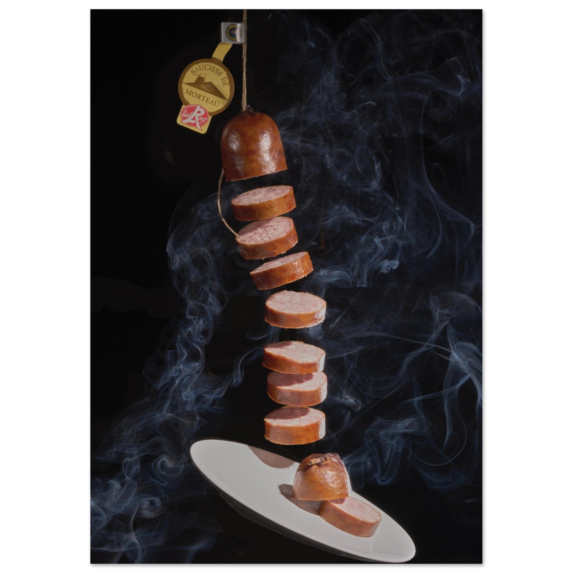 Poster Artistique Saucisse de Morteau tranchée - Envolée Gourmande - c4a9cefe - 5c2e - 4d23 - a14e - 6eb5a1e6c604 - LAM du Jura