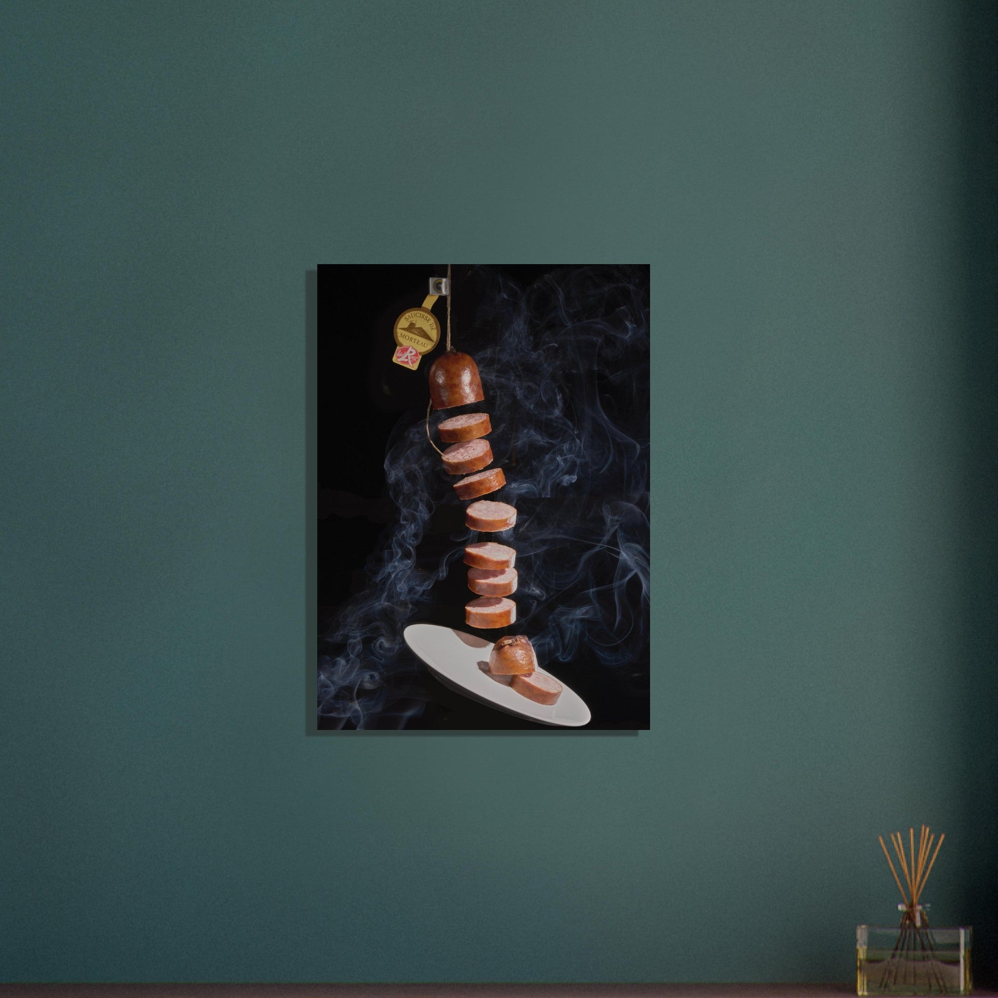 Poster Artistique Saucisse de Morteau tranchée - Envolée Gourmande - affada6b - f75c - 499e - bd72 - 8b930cc81014 - LAM du Jura