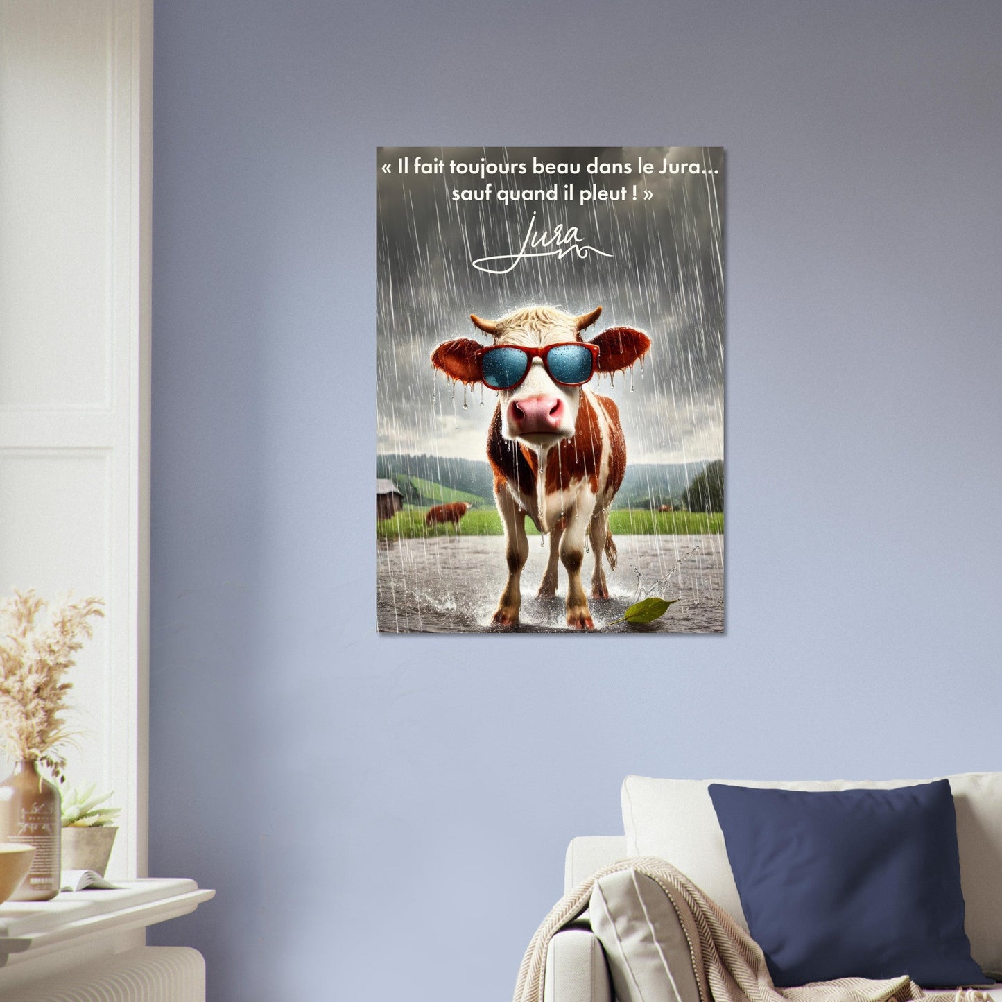 Poster Caricatural Vache sous la Pluie - Humour Rustique - 7afd7579 - 6592 - 40ec - 8cf8 - 3f12e4955d34 - LAM du Jura