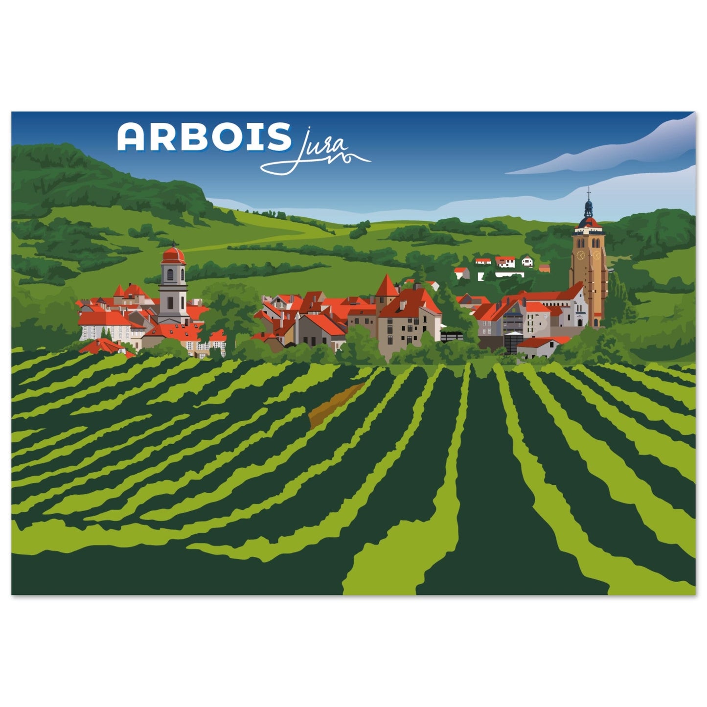 Poster Vintage d'Arbois, Jura - Qualité Haute de Gamme - 1d699396 - 1fdd - 4089 - bced - 914f2da8951b - LAM du Jura