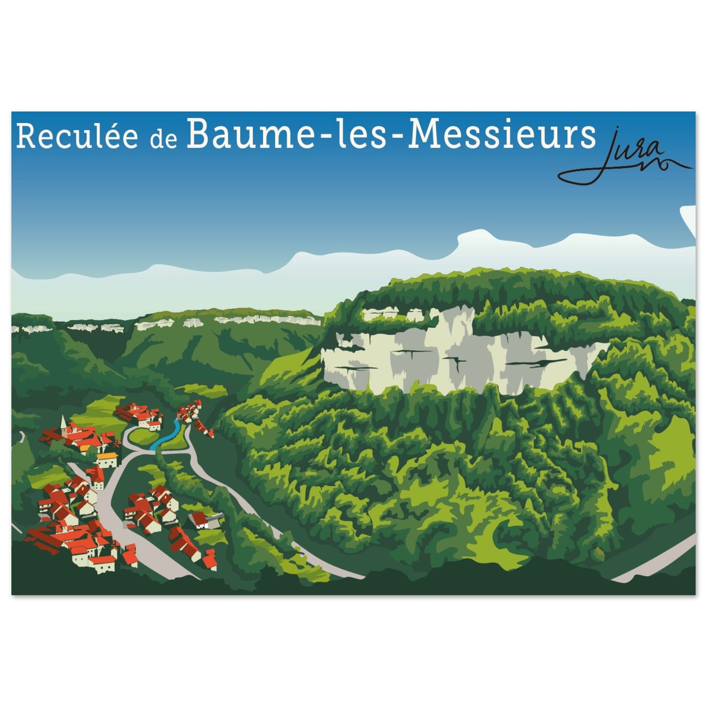 Poster Vintage de la Reculée de Baume - les - Messieurs, Jura - Qualité Haute de Gamme - 745ebebf - dee2 - 4a06 - a0bb - 15a7e86e43d1 - LAM du Jura