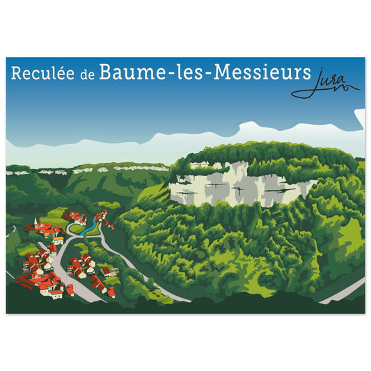 Poster Vintage de la Reculée de Baume - les - Messieurs, Jura - Qualité Haute de Gamme - bc2ff569 - 672f - 4e37 - 96c7 - bc09c3d9b4d1 - LAM du Jura