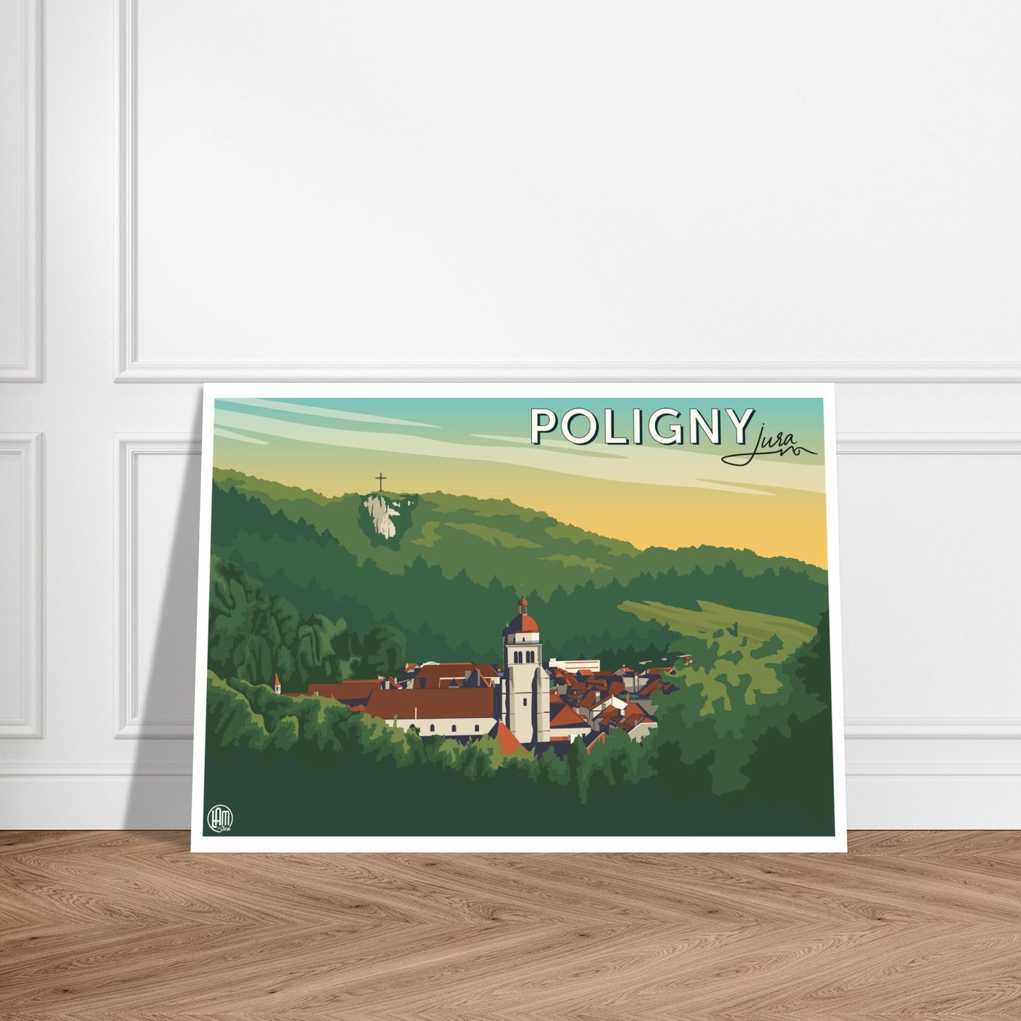 Poster Vintage de Poligny, Jura - Qualité Haute de Gamme - c982825b - 7829 - 490e - 9d04 - e1318e68a9c6 - LAM du Jura