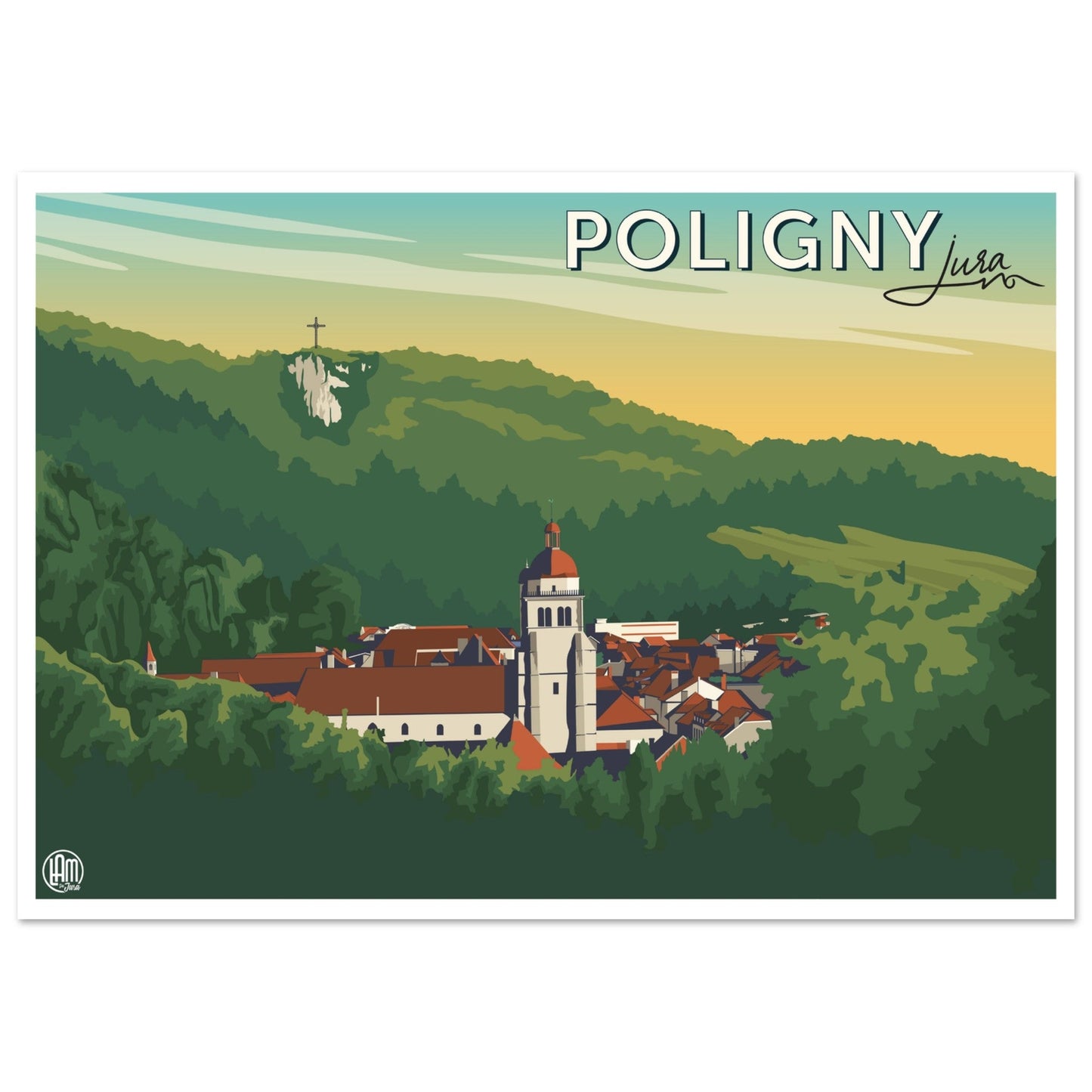 Poster Vintage de Poligny, Jura - Qualité Haute de Gamme - c982825b - 7829 - 490e - 9d04 - e1318e68a9c6 - LAM du Jura