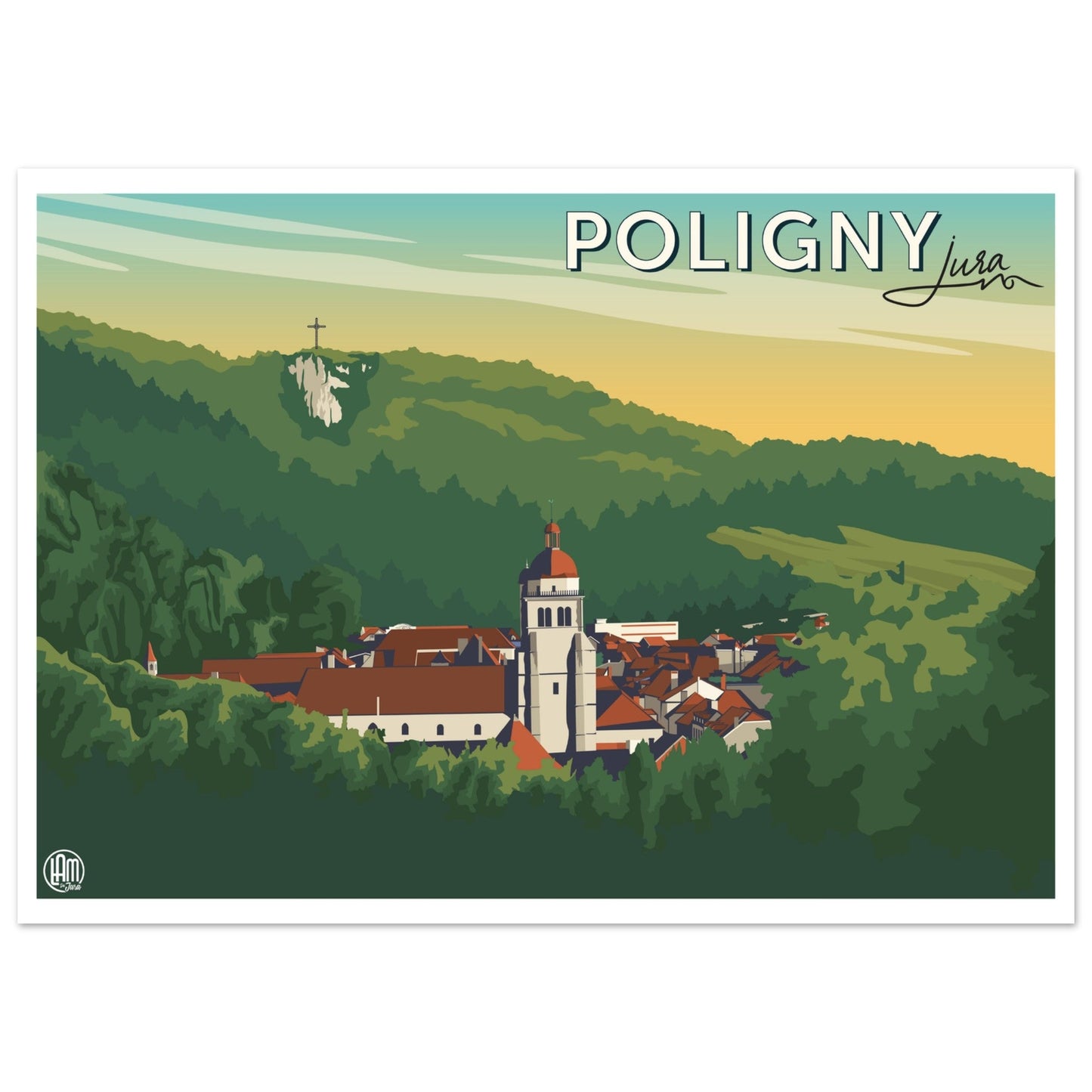 Poster Vintage de Poligny, Jura - Qualité Haute de Gamme - 34fef140 - 5cb0 - 4556 - 85b3 - f08fd323f8cc - LAM du Jura