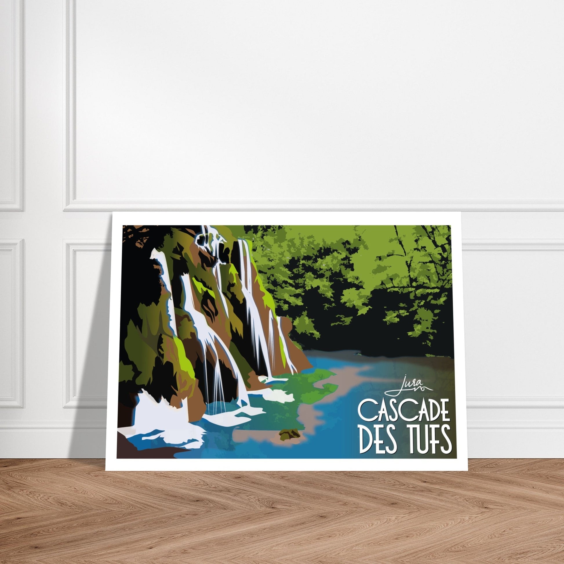 Poster Vintage Haut de Gamme - Cascade des Tufs aux Planches - près - Arbois, Jura - 5a0c5567 - b0d7 - 4537 - 874f - d901e1ac5ac1 - LAM du Jura