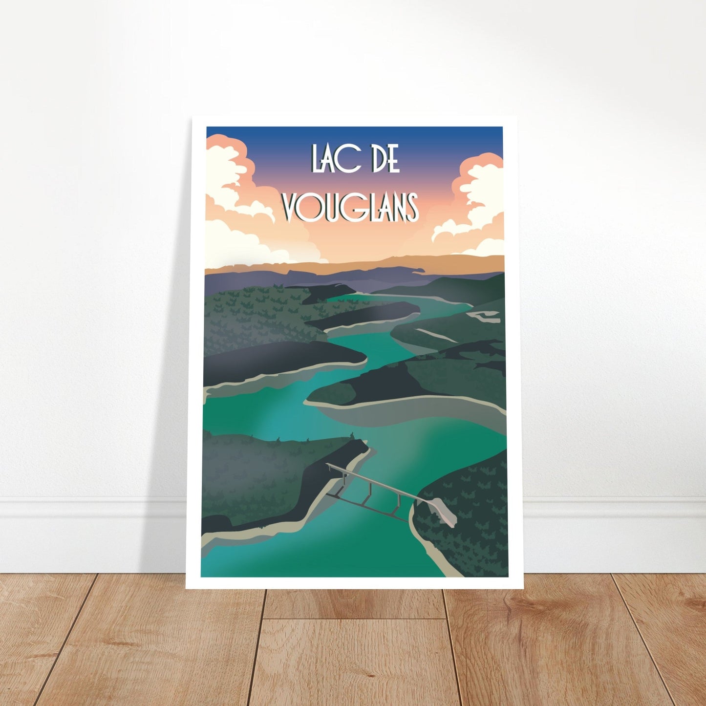 Poster Vintage Haut de Gamme - Lac de Vouglans, Jura - 29aeffd2 - 95c4 - 47ef - 9c28 - 66326287c902 - LAM du Jura