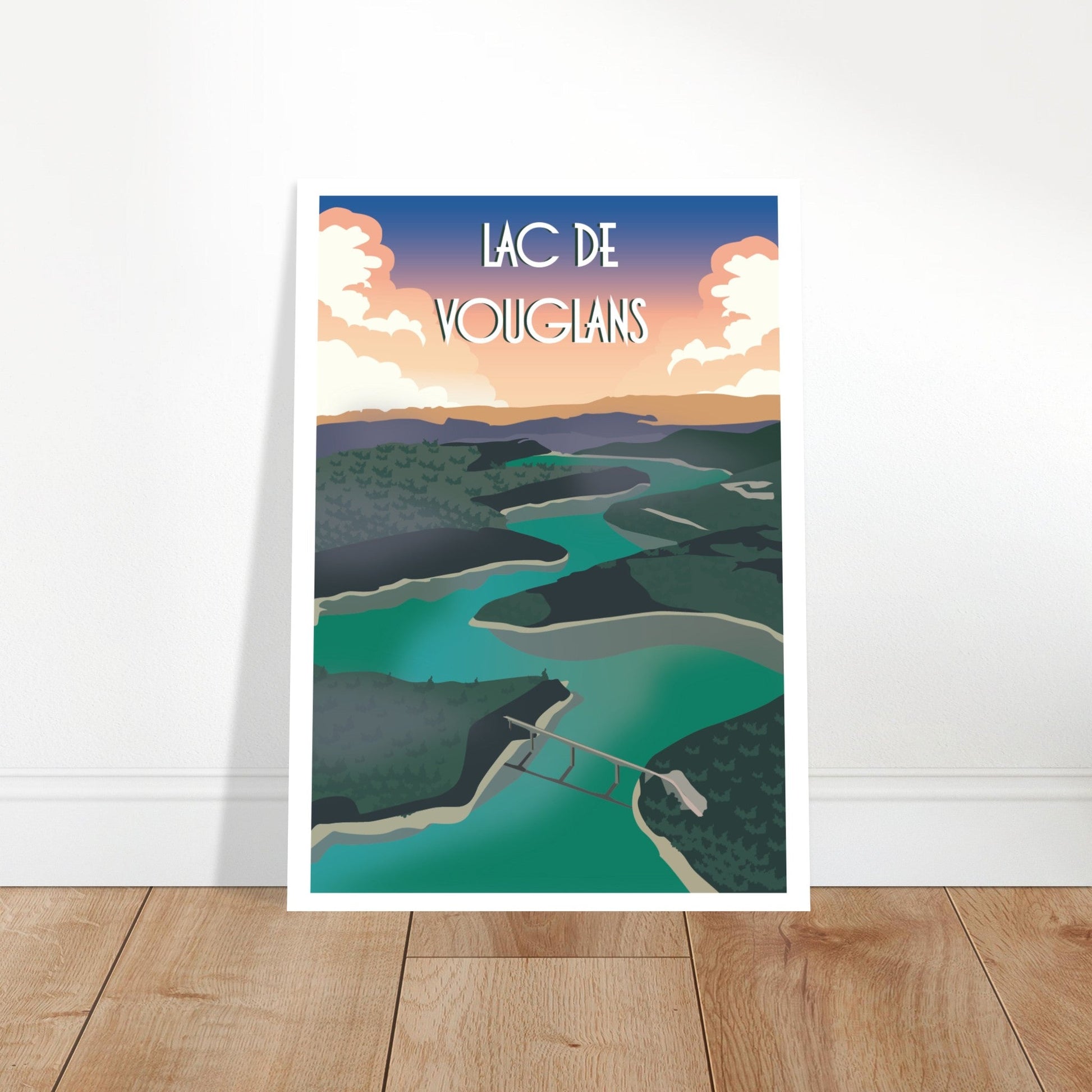 Poster Vintage Haut de Gamme - Lac de Vouglans, Jura - 29aeffd2 - 95c4 - 47ef - 9c28 - 66326287c902 - LAM du Jura