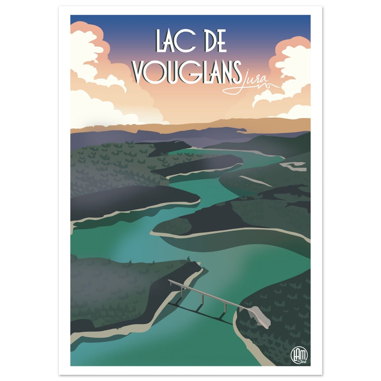 Poster Vintage Haut de Gamme - Lac de Vouglans, Jura - c676a694 - c23f - 41a4 - b9b8 - c02b69d06b02 - LAM du Jura