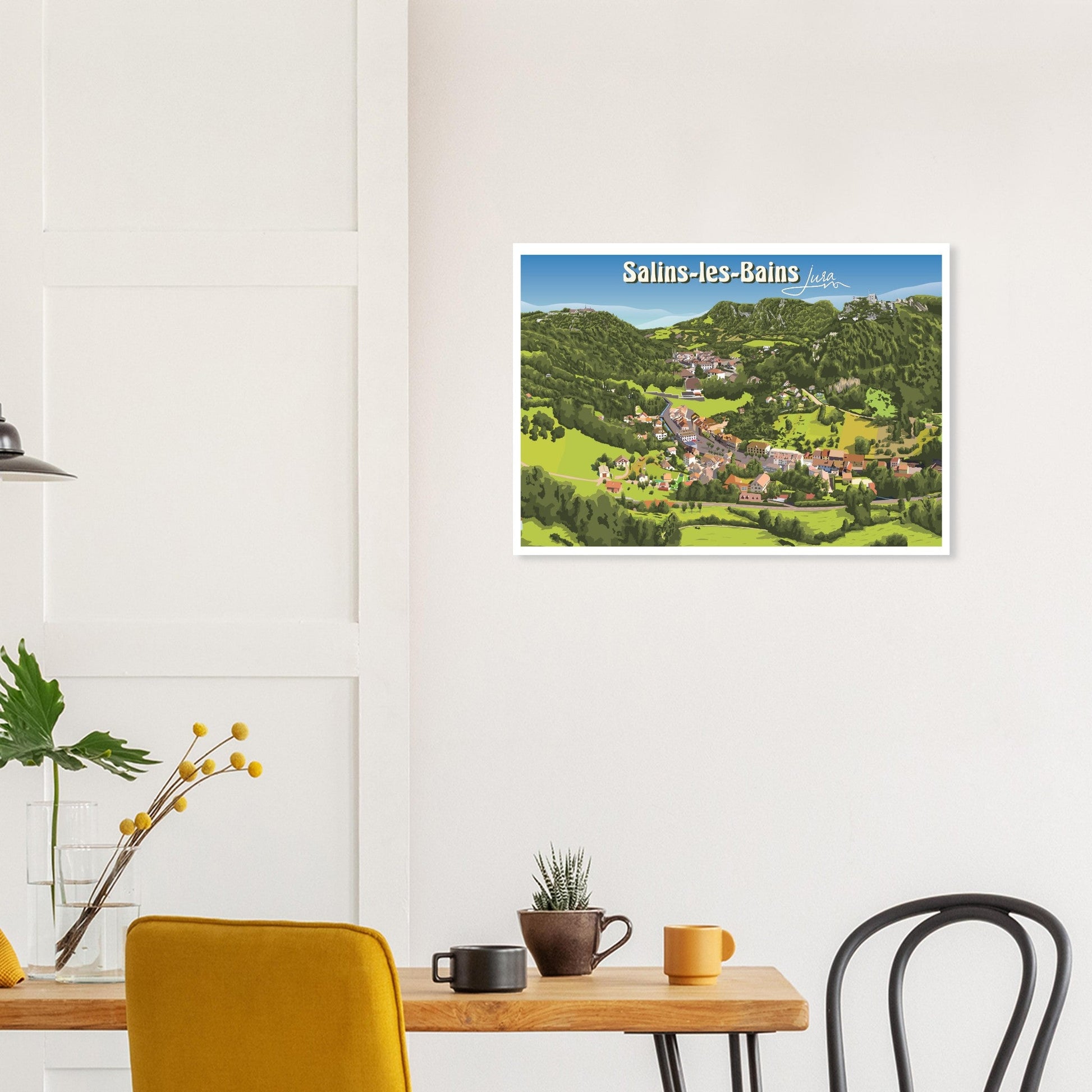 Poster Vintage Haut de Gamme - Salins - les - Bains et Vue sur les Deux Forts, Jura - 5c35a9e7 - cdc4 - 49c0 - ba13 - aba54648c8a0 - LAM du Jura