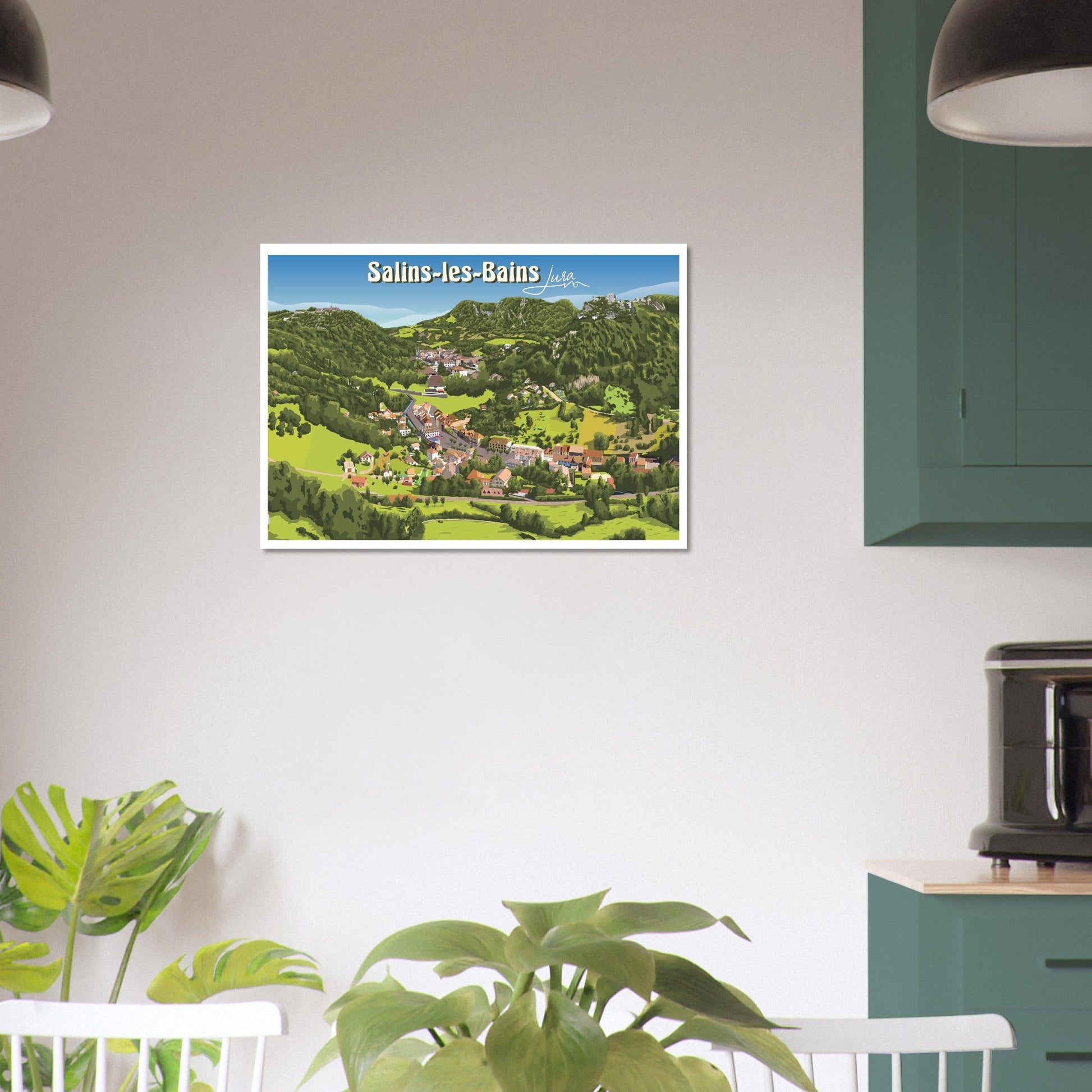 Poster Vintage Haut de Gamme - Salins - les - Bains et Vue sur les Deux Forts, Jura - 5c35a9e7 - cdc4 - 49c0 - ba13 - aba54648c8a0 - LAM du Jura