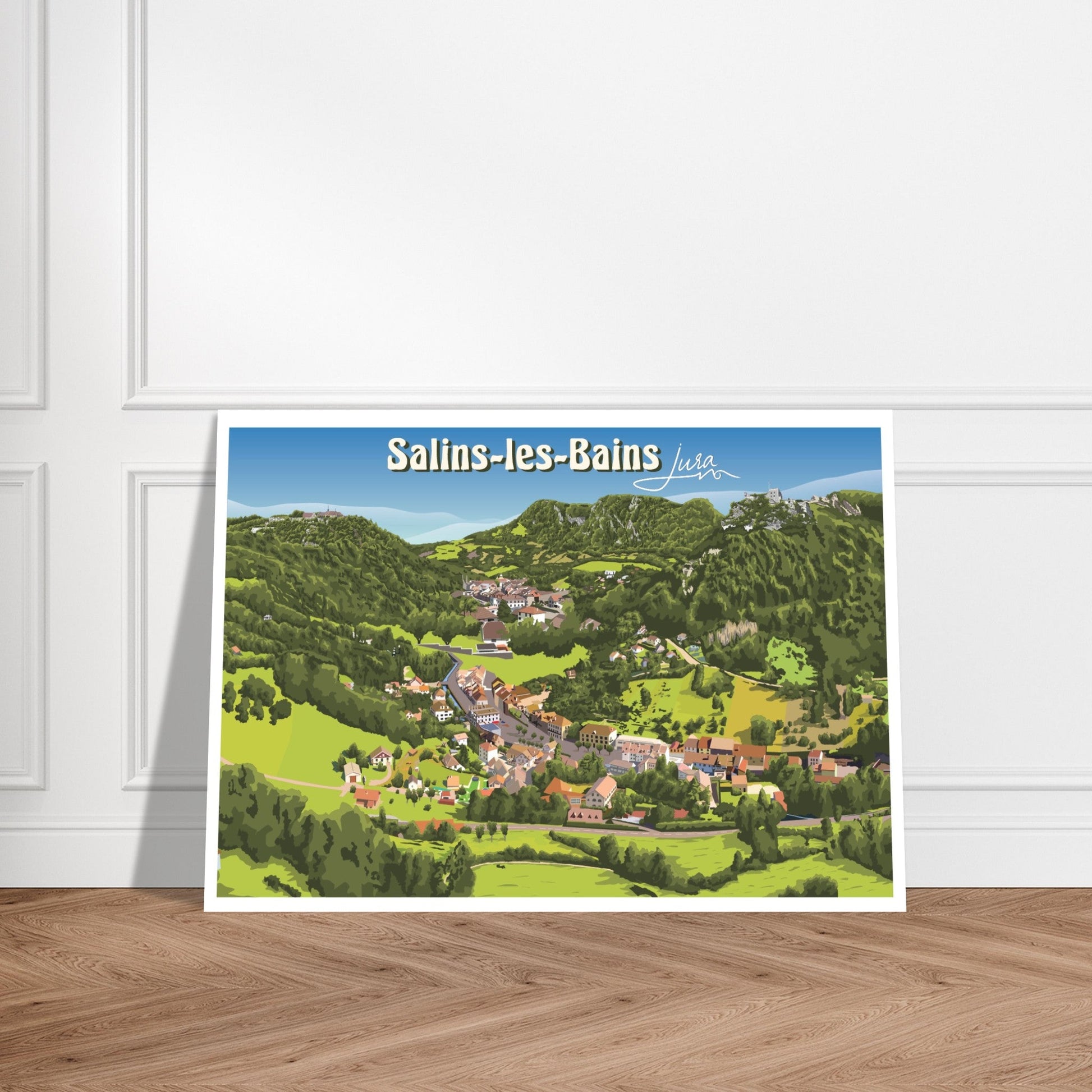 Poster Vintage Haut de Gamme - Salins - les - Bains et Vue sur les Deux Forts, Jura - 5c35a9e7 - cdc4 - 49c0 - ba13 - aba54648c8a0 - LAM du Jura