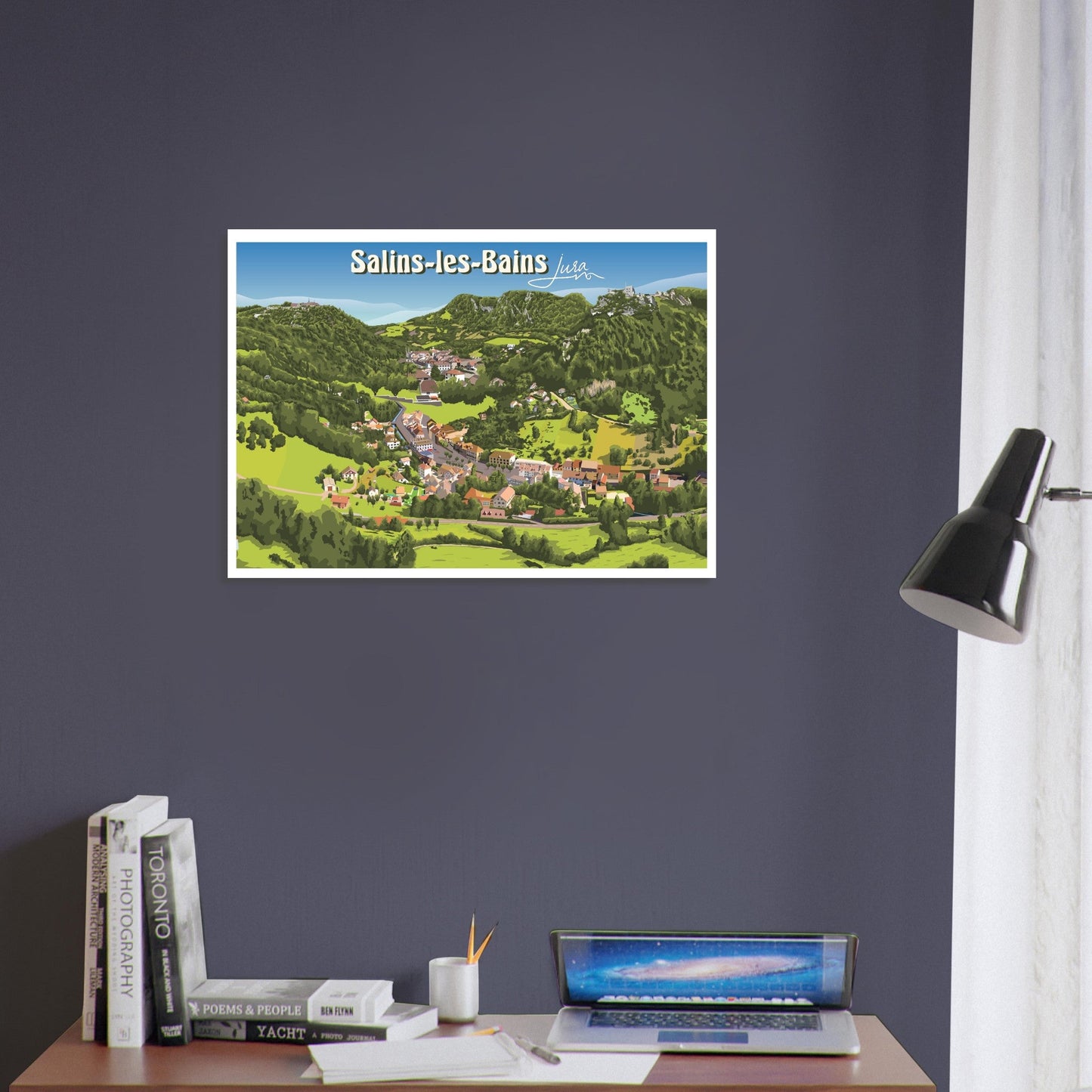 Poster Vintage Haut de Gamme - Salins - les - Bains et Vue sur les Deux Forts, Jura - 5c35a9e7 - cdc4 - 49c0 - ba13 - aba54648c8a0 - LAM du Jura