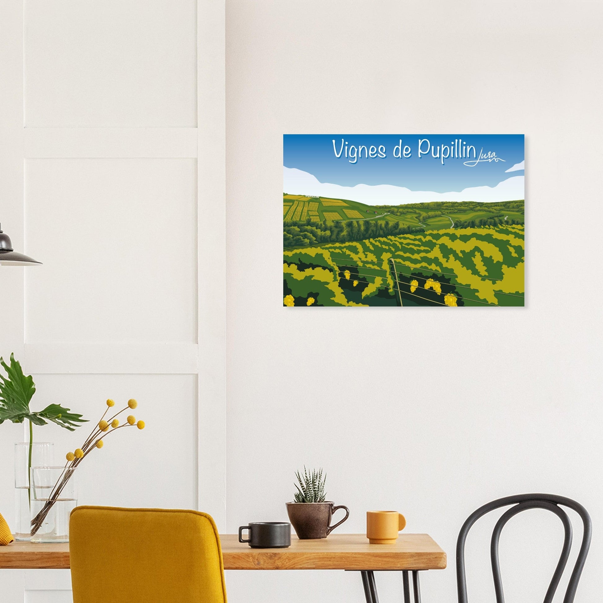 Poster Vintage Haut de Gamme - Vignes de Pupillin, Jura - 370a9e98 - c84d - 459d - 9f5f - ac671e0d9d58 - LAM du Jura