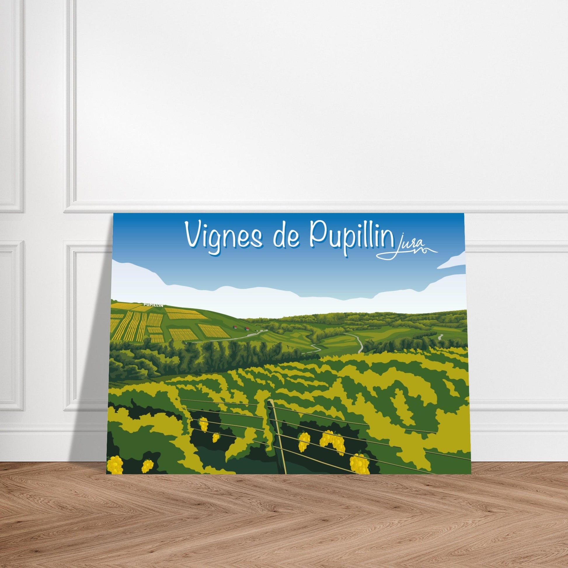 Poster Vintage Haut de Gamme - Vignes de Pupillin, Jura - 370a9e98 - c84d - 459d - 9f5f - ac671e0d9d58 - LAM du Jura