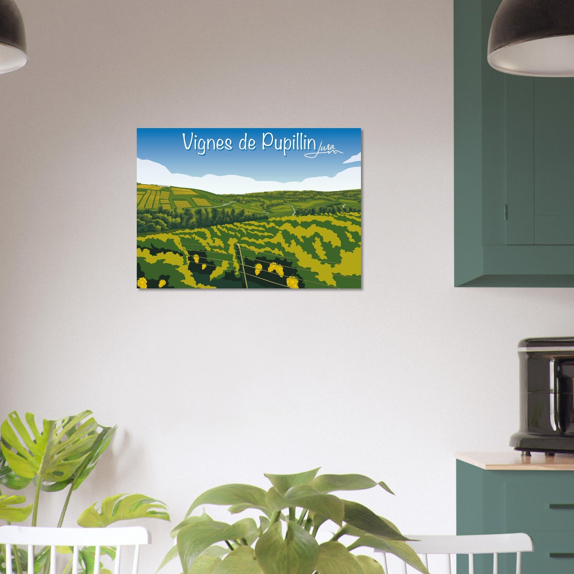 Poster Vintage Haut de Gamme - Vignes de Pupillin, Jura - 370a9e98 - c84d - 459d - 9f5f - ac671e0d9d58 - LAM du Jura