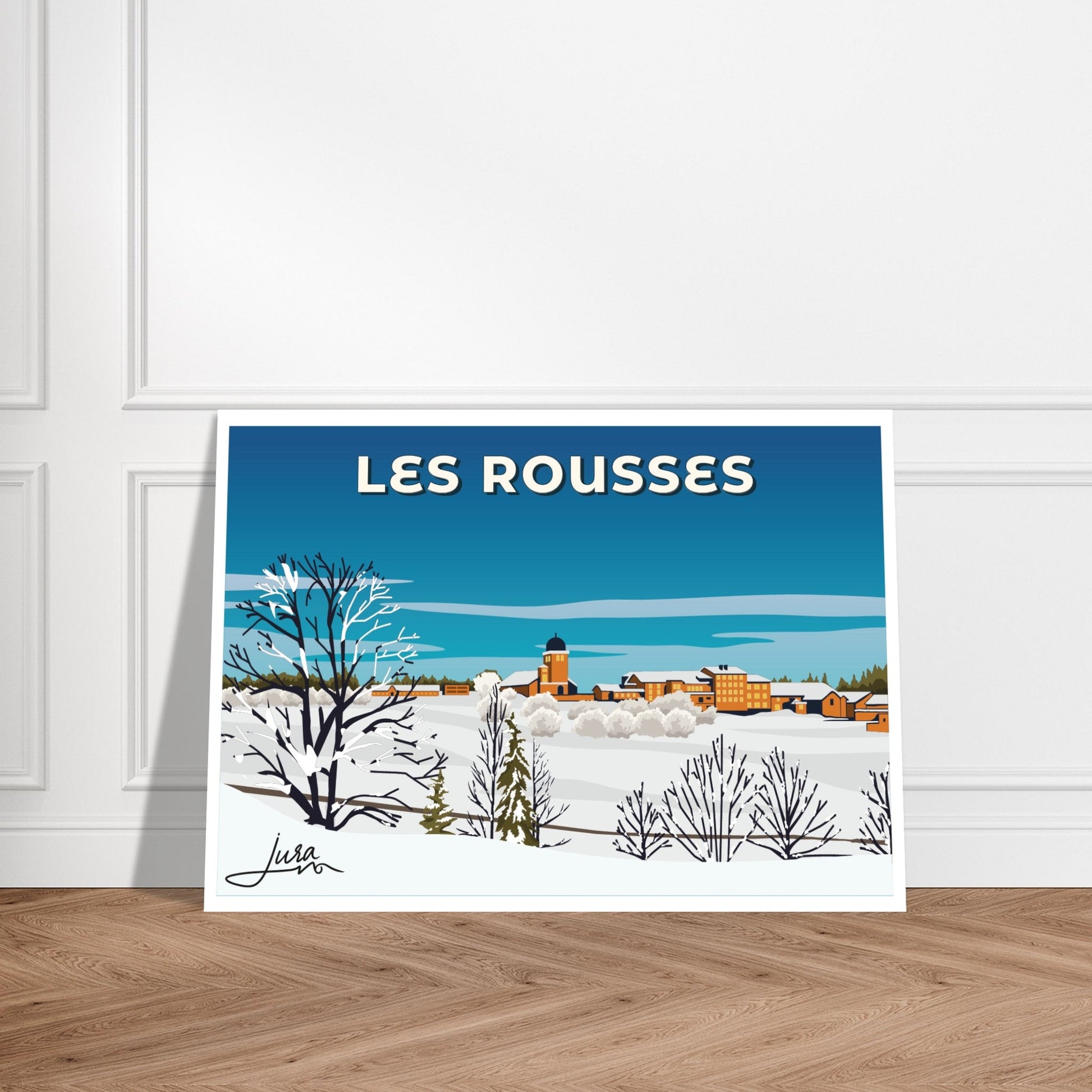 Poster Vintage Haut de Gamme - Village des Rousses sous la Neige, Jura - 0c63c55f - 923b - 41a1 - b8a1 - 9f39e5b2df4f - LAM du Jura