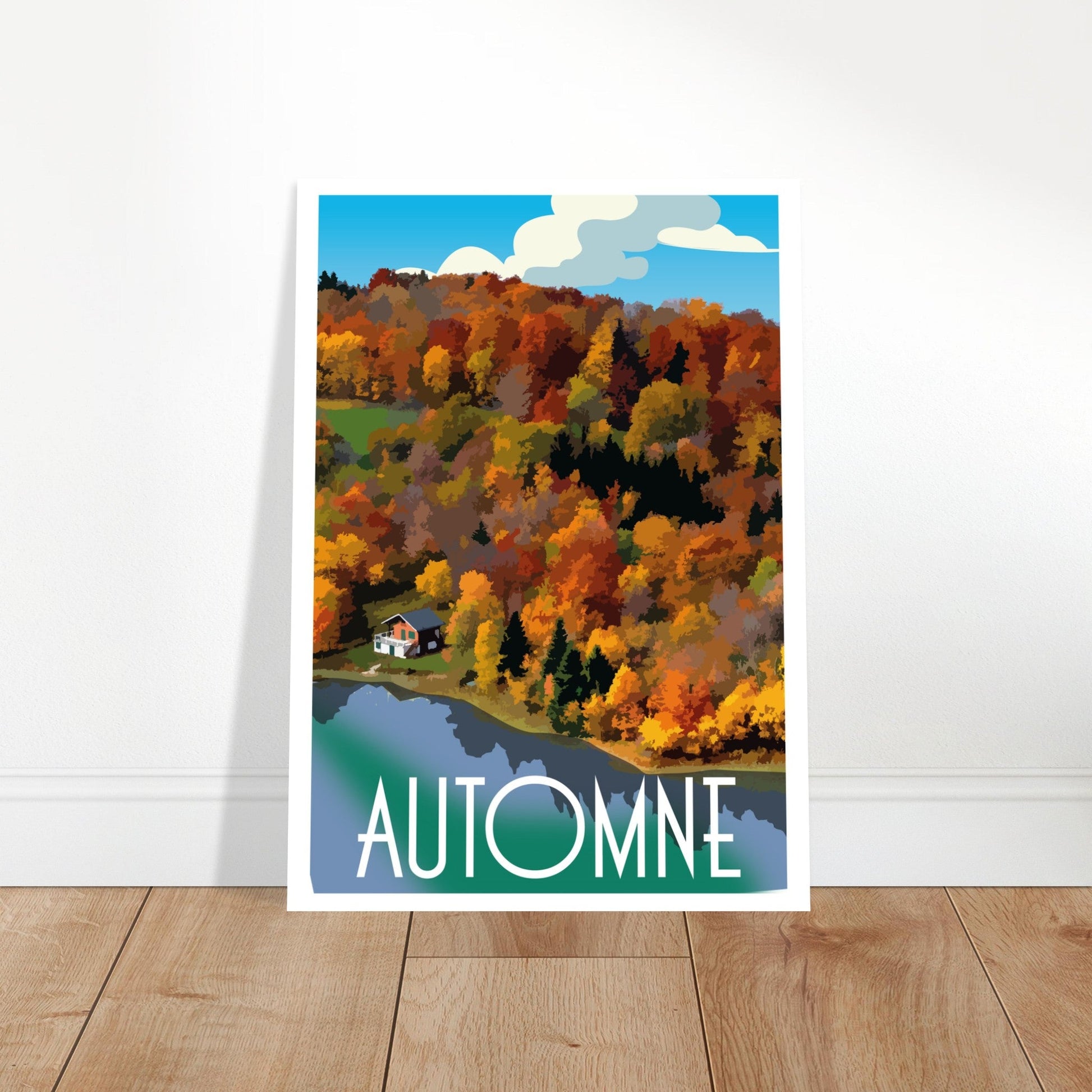 Poster Vintage Haut de Gamme - Vue Automnale des 4 Lacs, Jura - 3919acbd - 121c - 4a5f - 9f7a - 72764691d3c9 - LAM du Jura