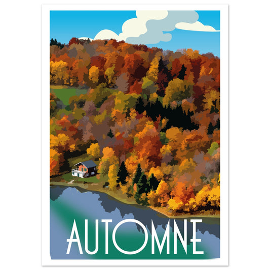 Poster Vintage Haut de Gamme - Vue Automnale des 4 Lacs, Jura - 73f73d32 - 0956 - 420d - bca1 - 1e05849db79d - LAM du Jura