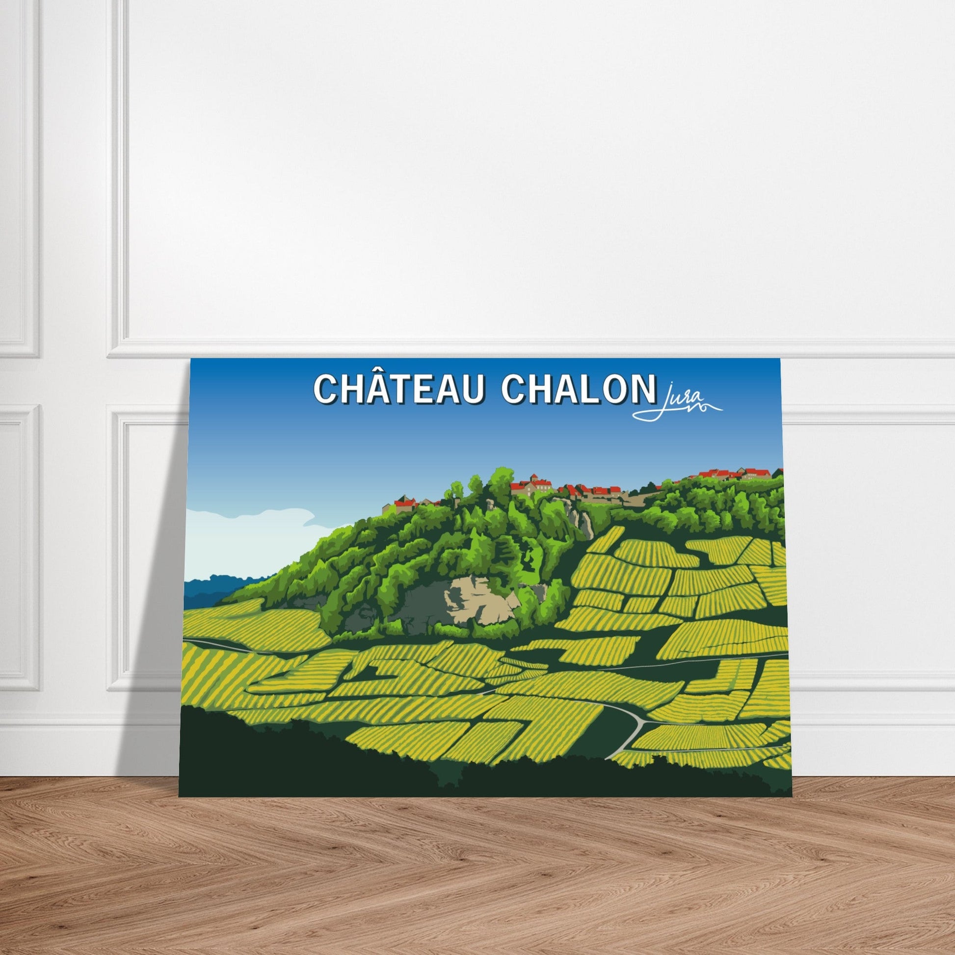 Poster Vintage Haut de Gamme - Vue du Village Vigneron de Château - Chalon, Jura - 798c1833 - c17f - 4516 - aa8c - 1494af9298ba - LAM du Jura